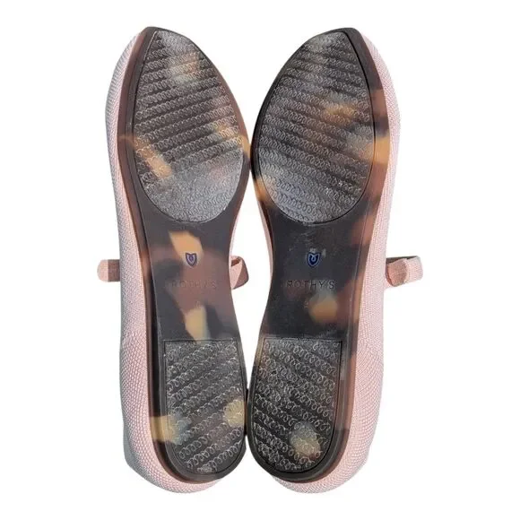 Rothy's The Square Mary Jane Flats Women's 9 Bubbly Pink Knit Washable Eco - Picture 9 of 9